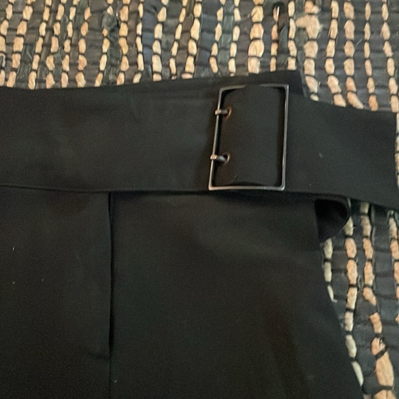 Cop Copine asymmetrical black skirt with b front belt closure detail - Picture 2 of 6